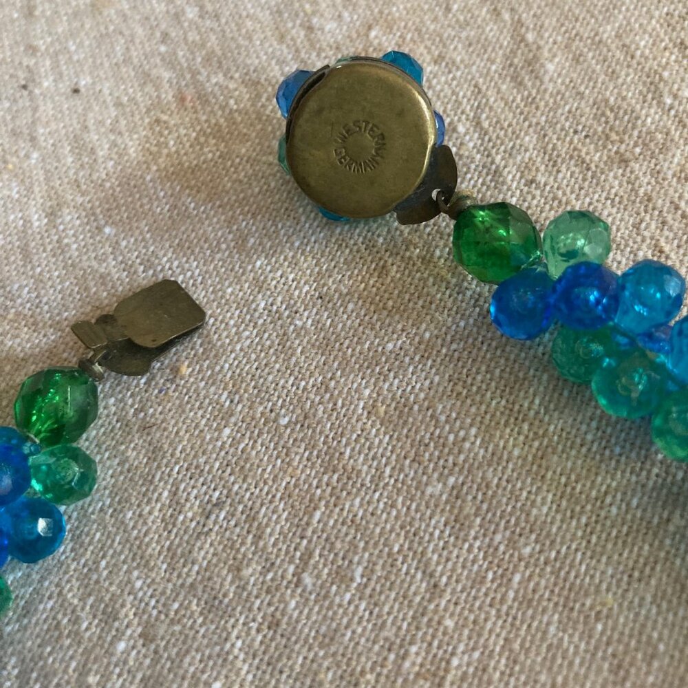 Vintage West Germany Bead Cluster Necklace - Picture 11 of 16